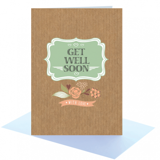 Hampers and Gifts to the UK - Send the Get Well Soon Greeting Card